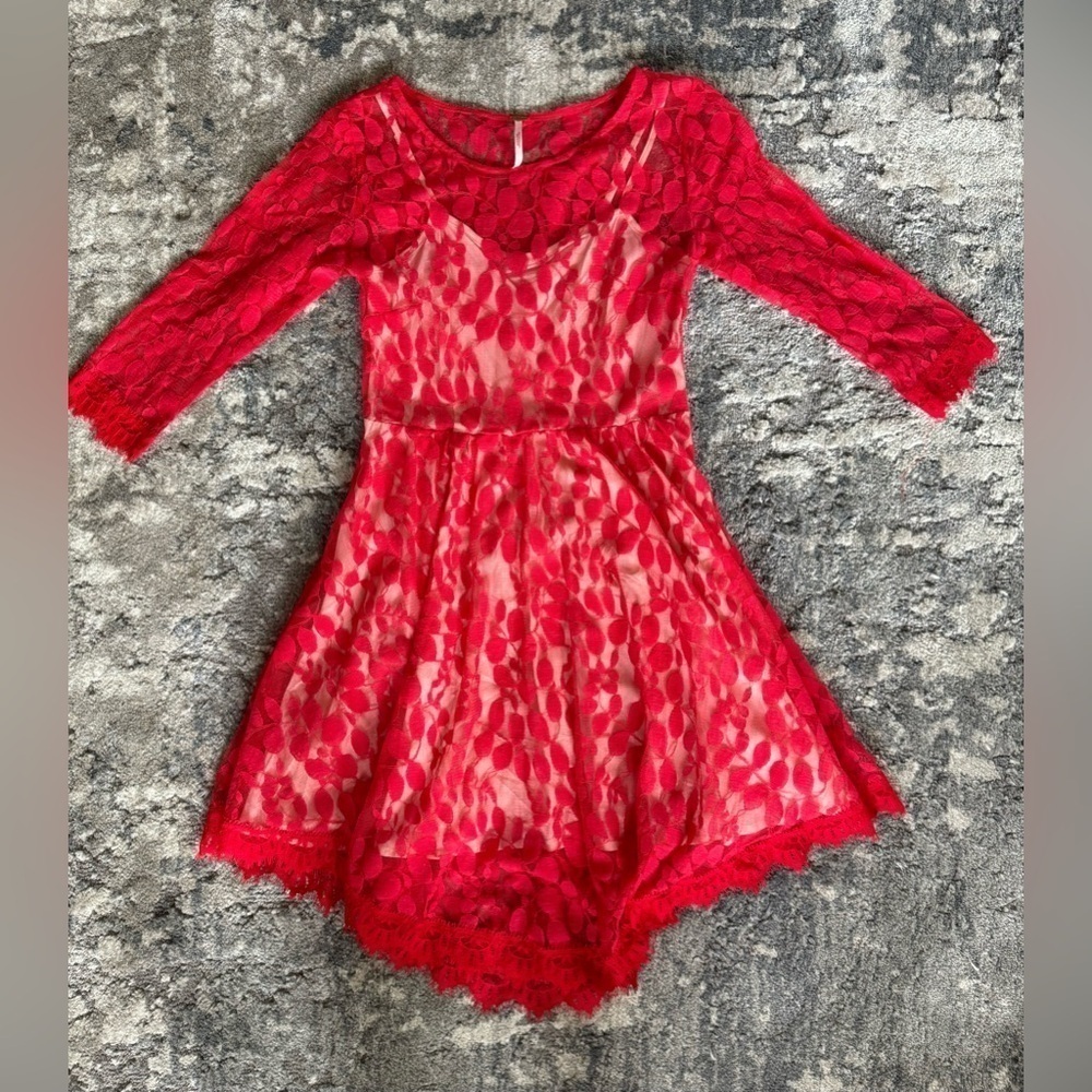 Free People Floral Mesh Lace Dress - Picture 6 of 9